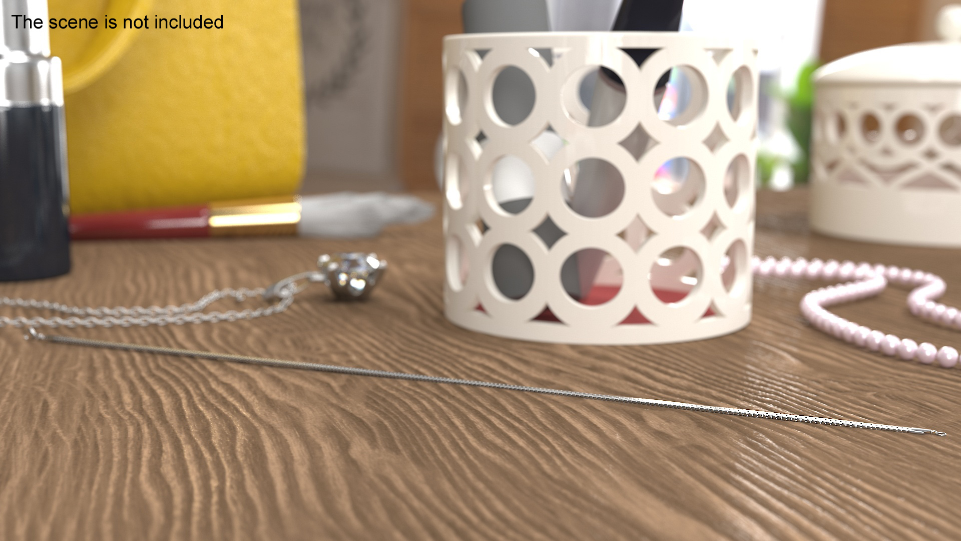 Herringbone Chain Silver 3D model