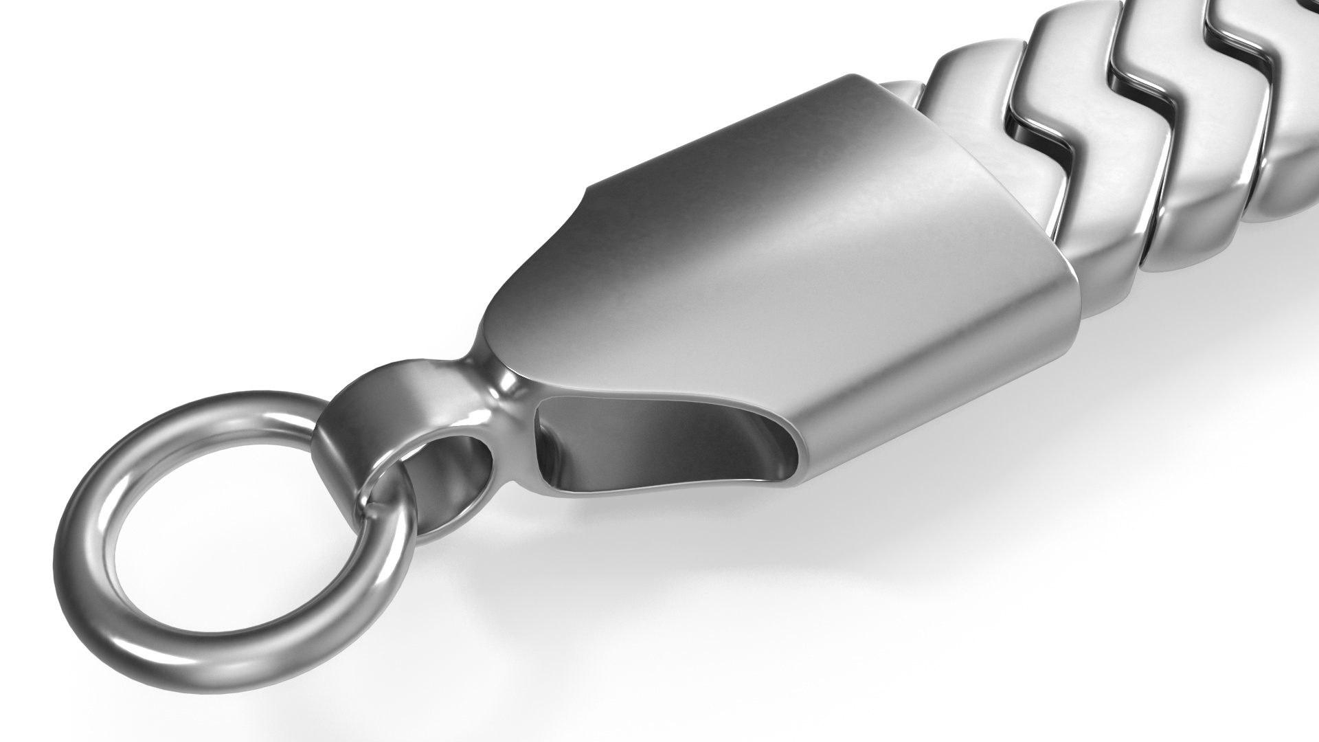 Herringbone Chain Silver 3D model