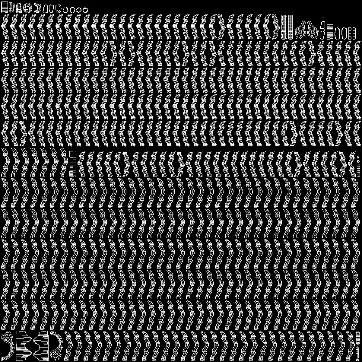 Herringbone Chain Silver 3D model