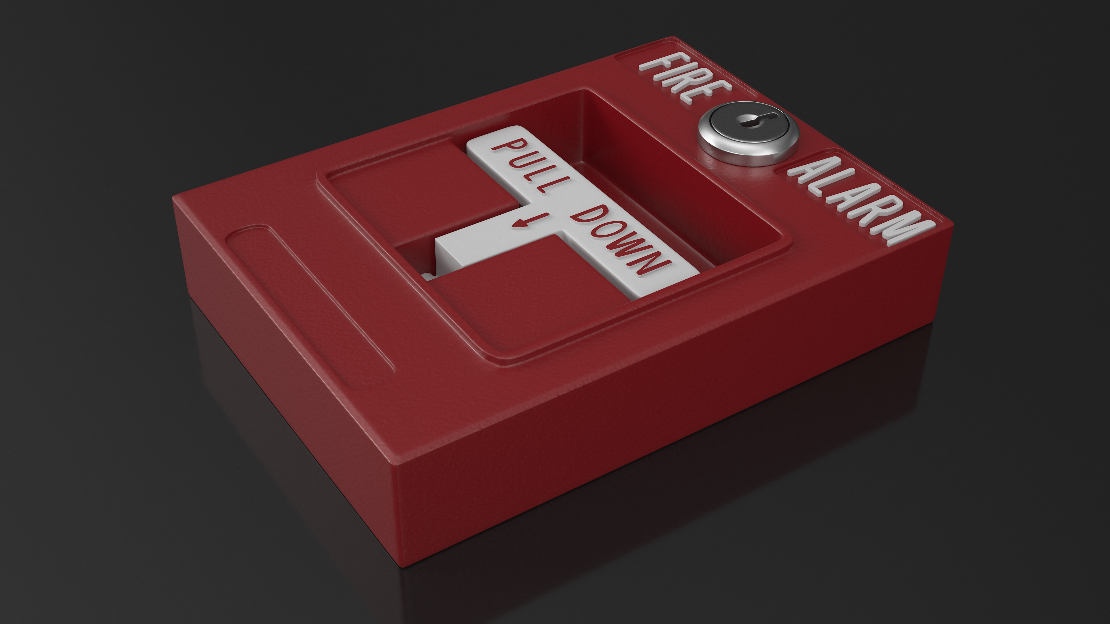 3D model Pull Down Fire Alarm