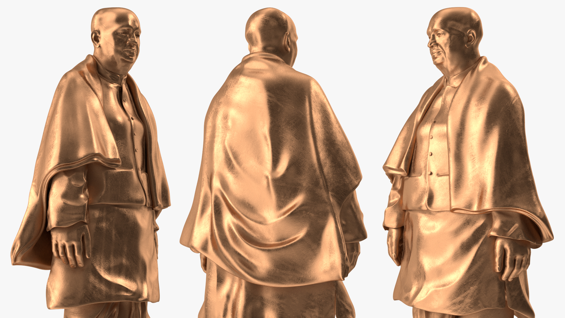 Bronze Indian Man Statue for 3D Print 3D