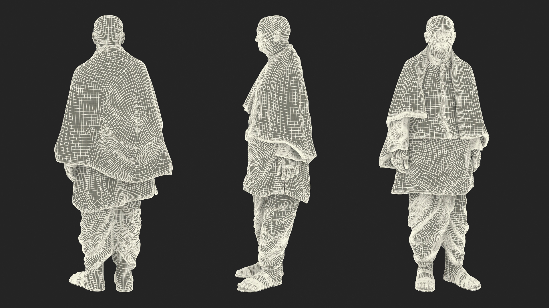 Bronze Indian Man Statue for 3D Print 3D