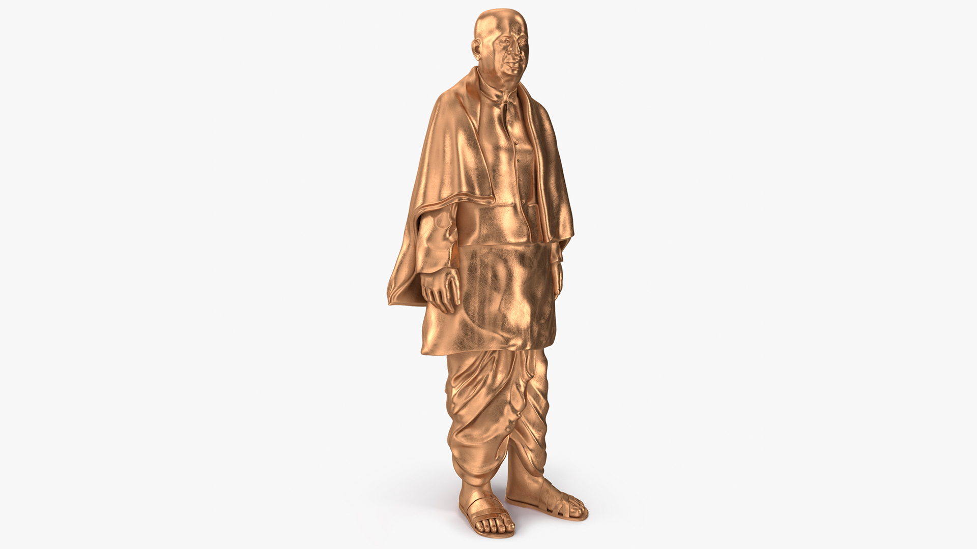 Bronze Indian Man Statue for 3D Print 3D