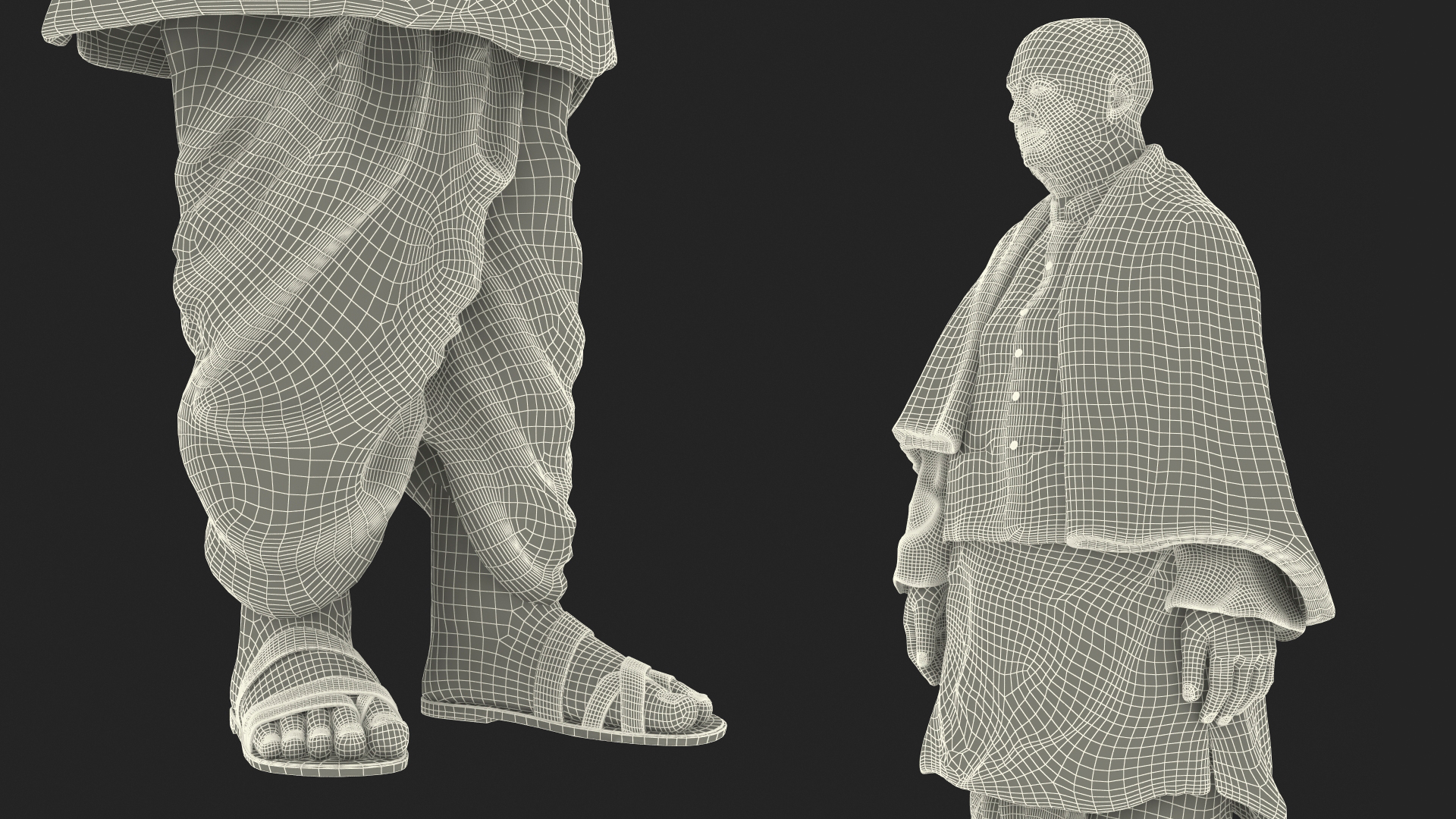 Bronze Indian Man Statue for 3D Print 3D