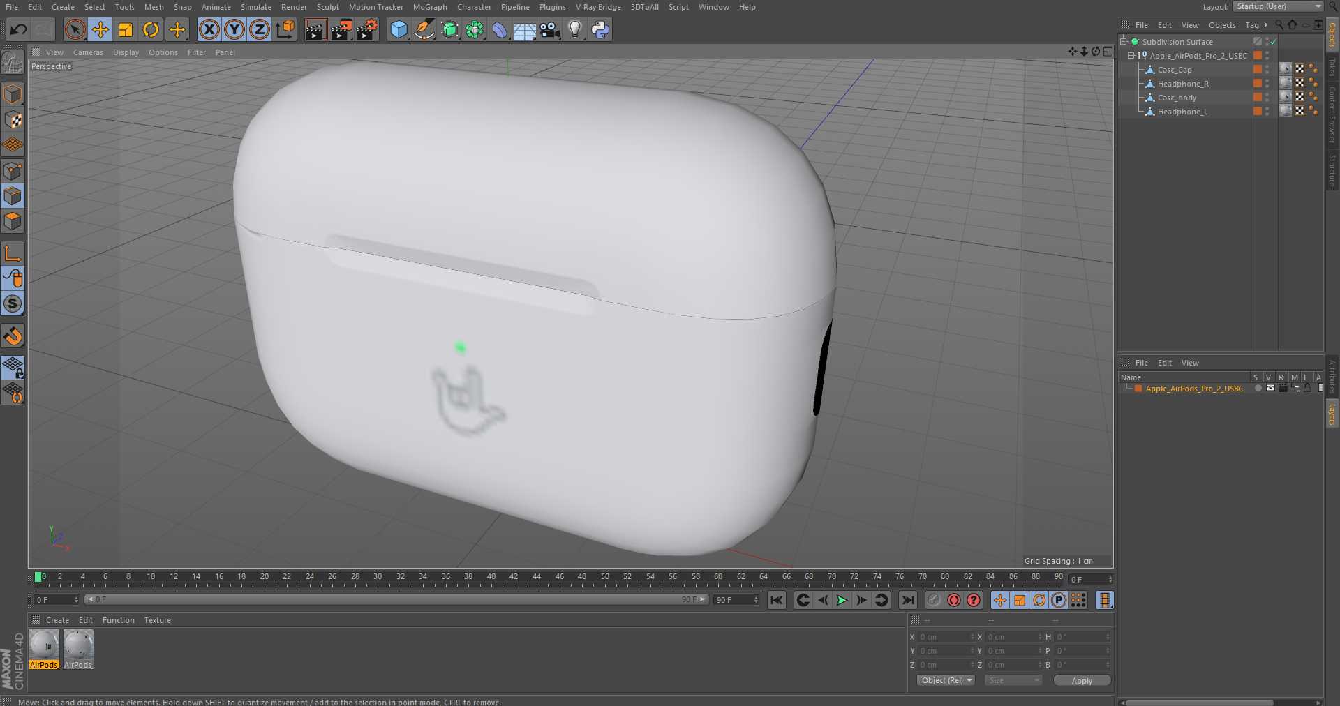 3D model Apple AirPods Pro 2 USB-C