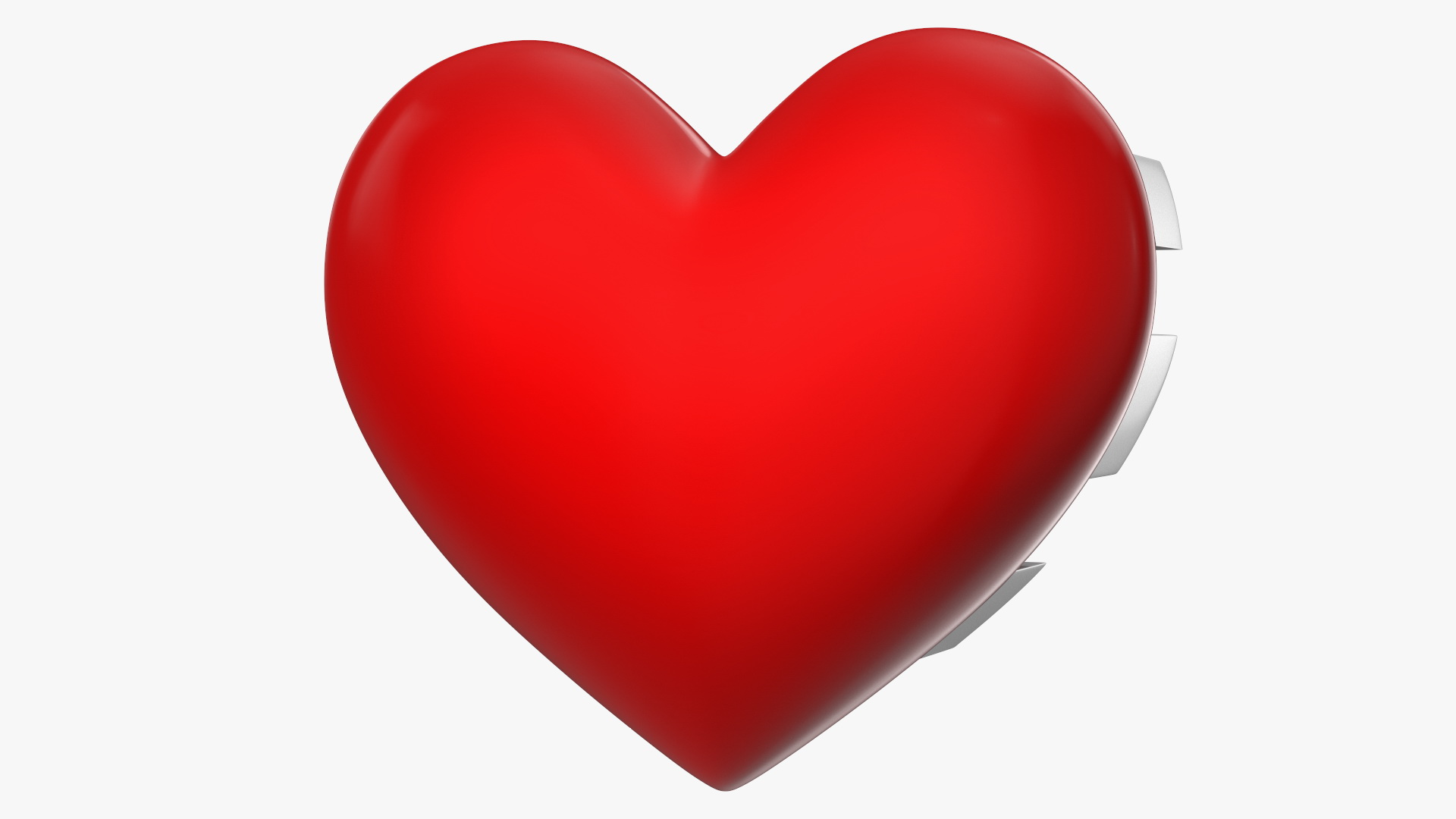 3D Heart with Arrow pointing Right