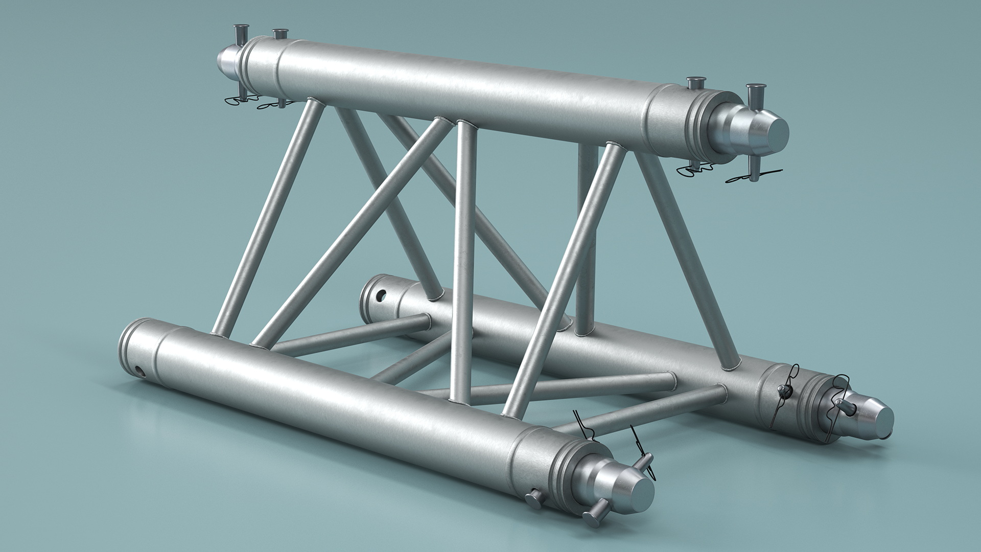3D Triangular Truss Modular Straight model