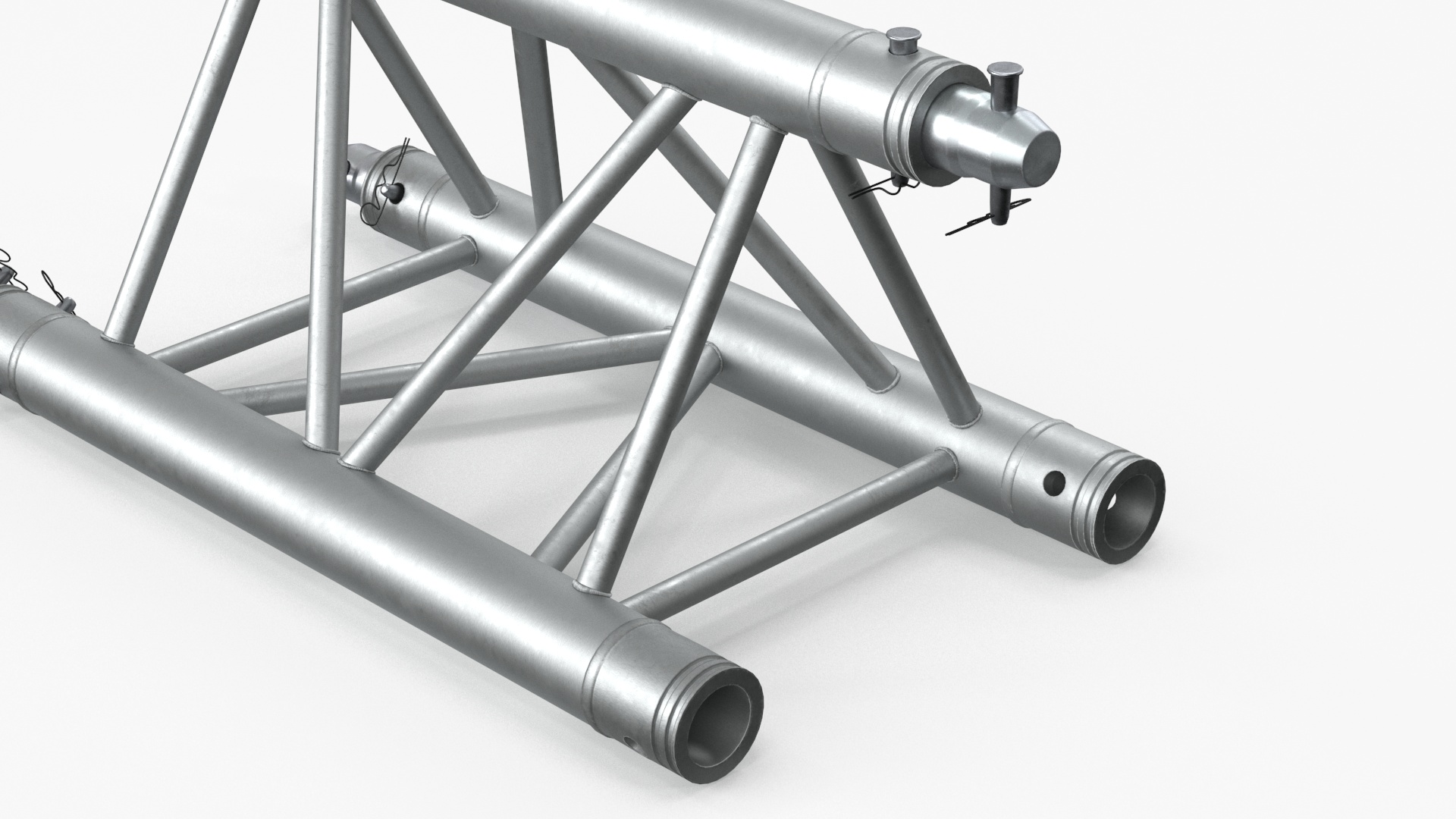3D Triangular Truss Modular Straight model