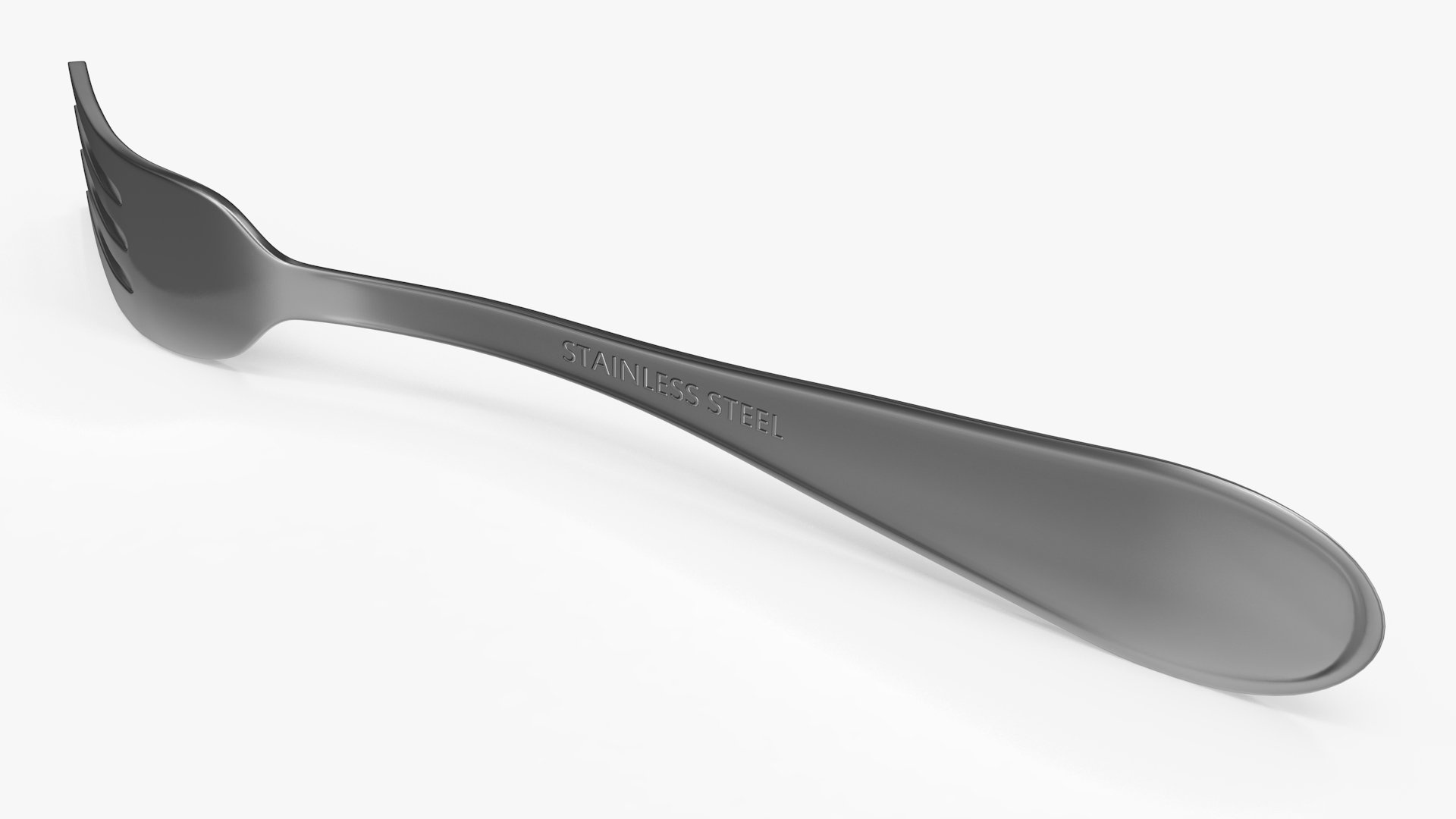 Silver Dessert Fork 3D model