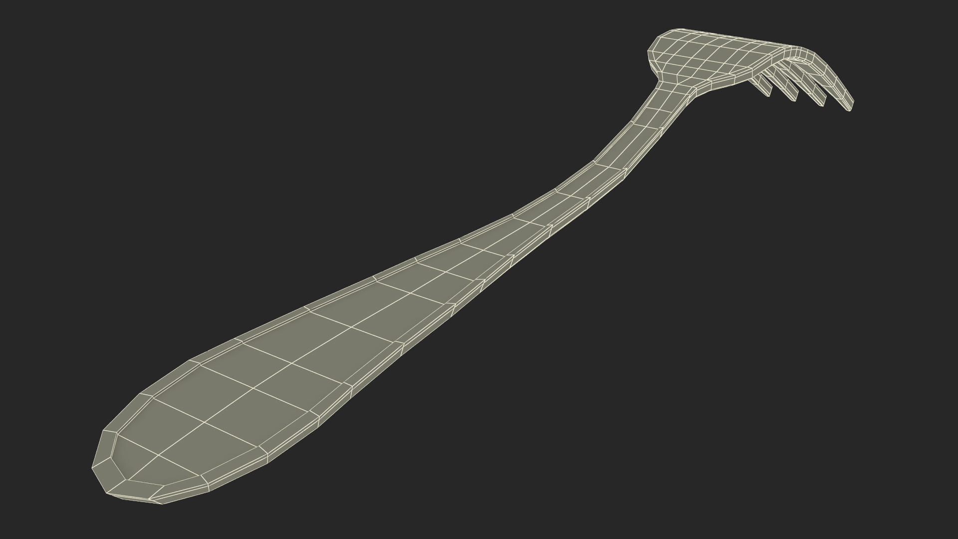 Silver Dessert Fork 3D model