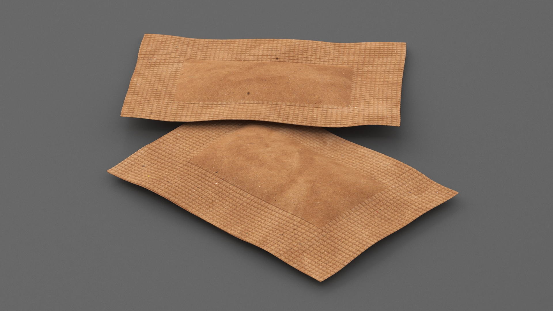 Brown Paper Sugar Sachet 3D model