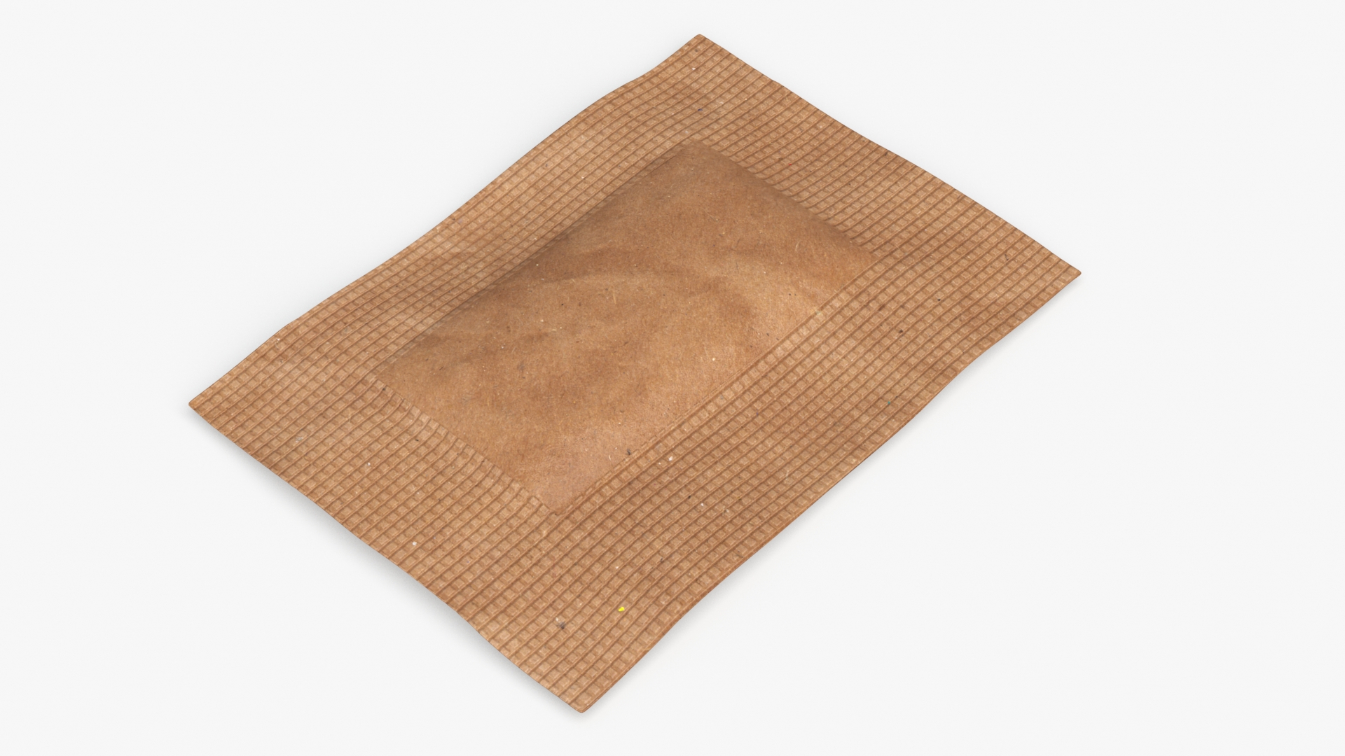 Brown Paper Sugar Sachet 3D model