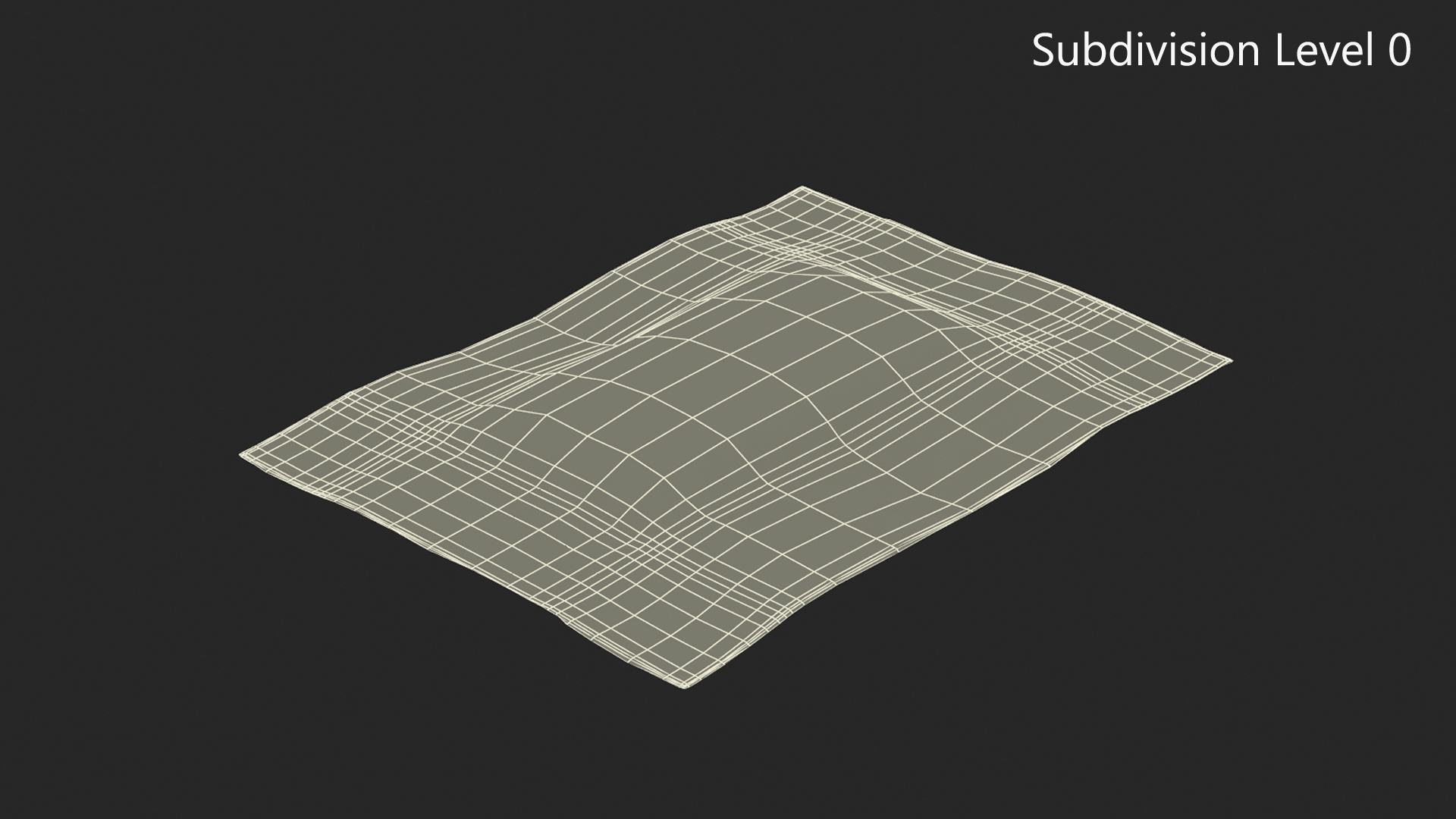Brown Paper Sugar Sachet 3D model