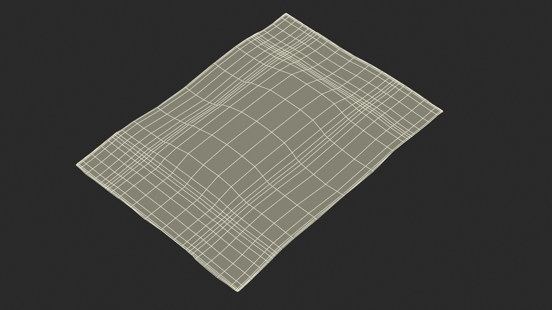 Brown Paper Sugar Sachet 3D model