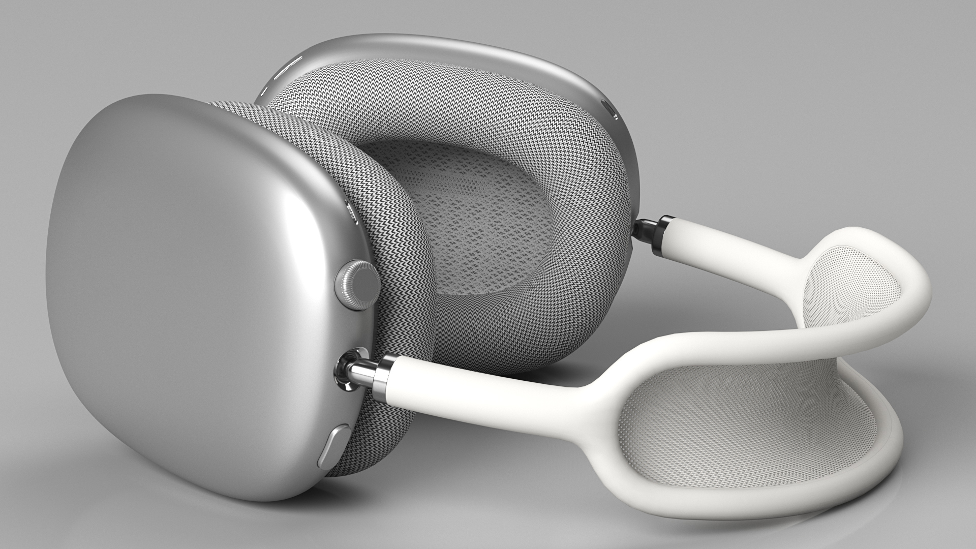 AirPods Max Headphones Silver 3D model