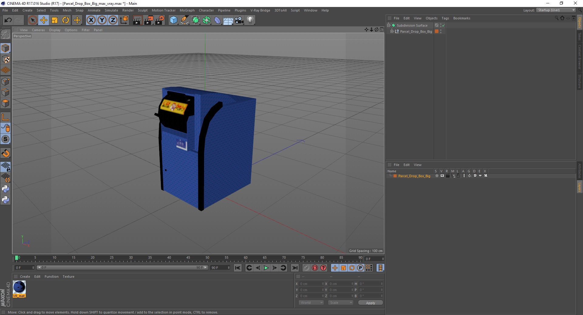 Parcel Drop Box Big 3D model