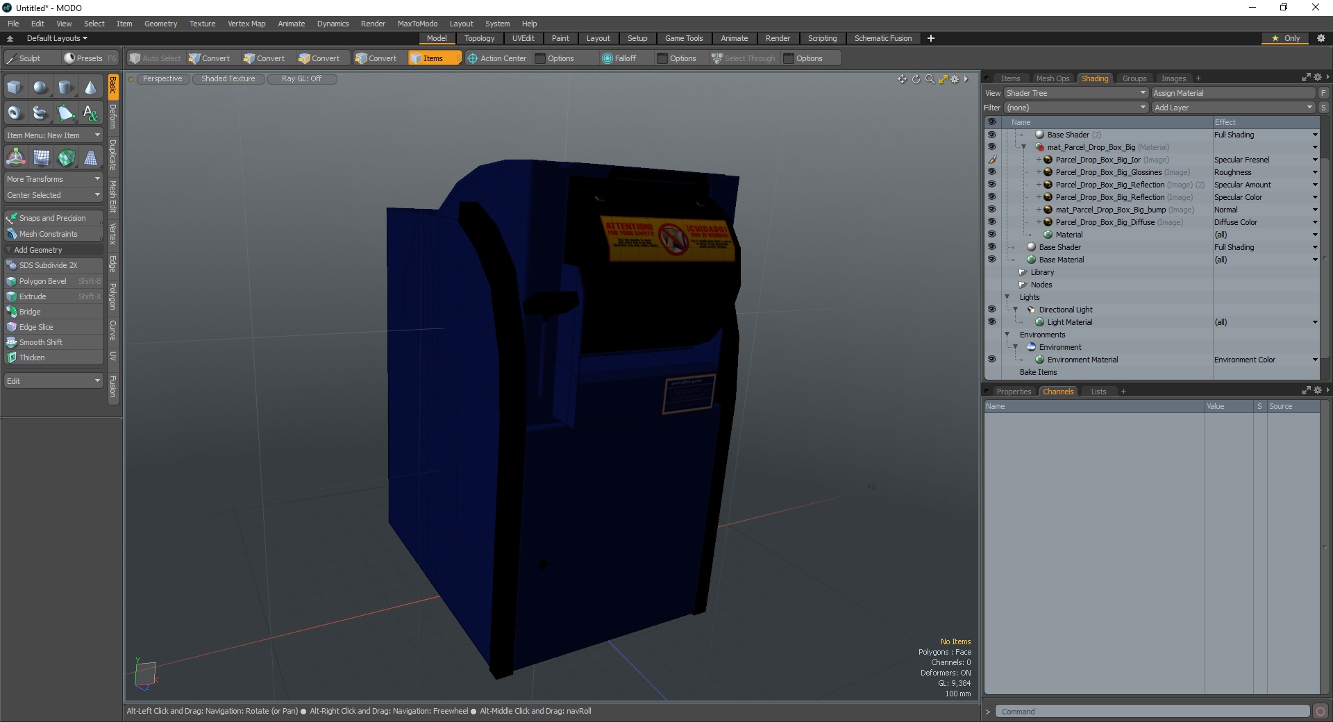 Parcel Drop Box Big 3D model