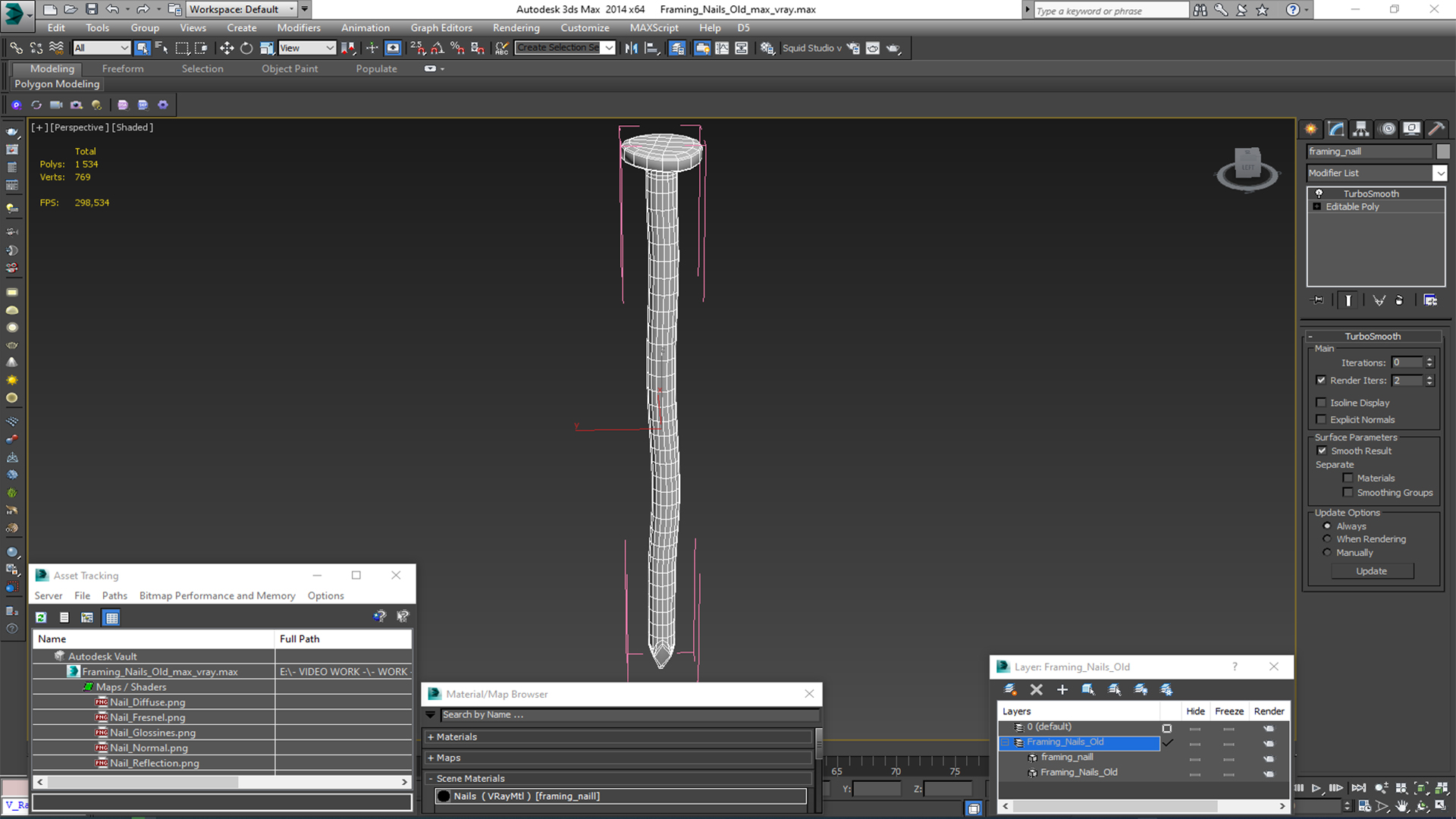 Framing Nails Old 3D