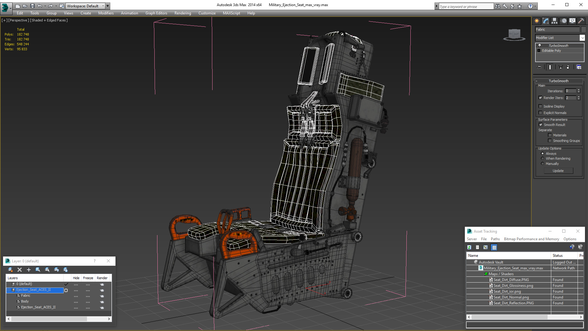 Military Ejection Seat 3D