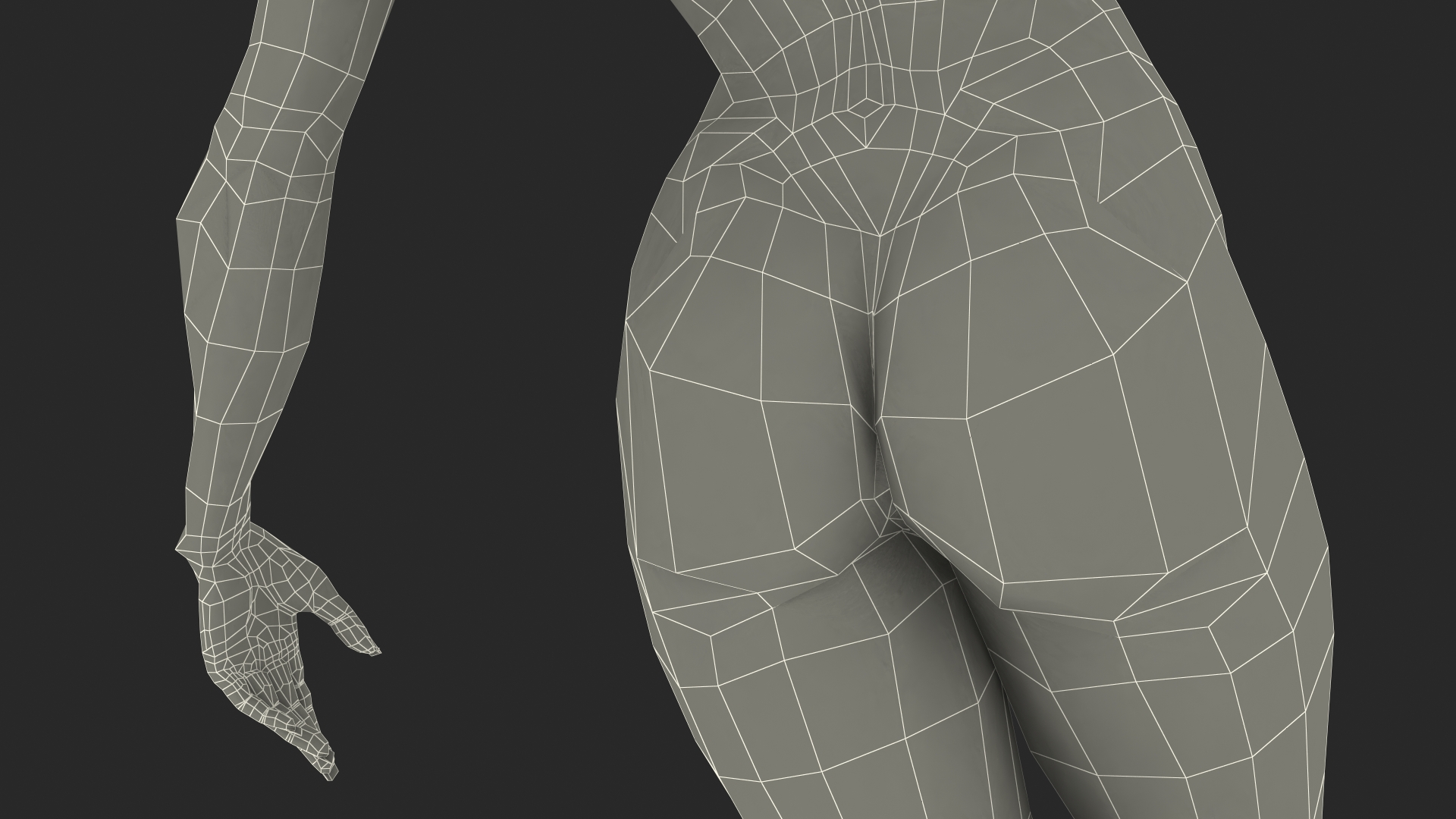 Nude Woman Standing Pose 3D model