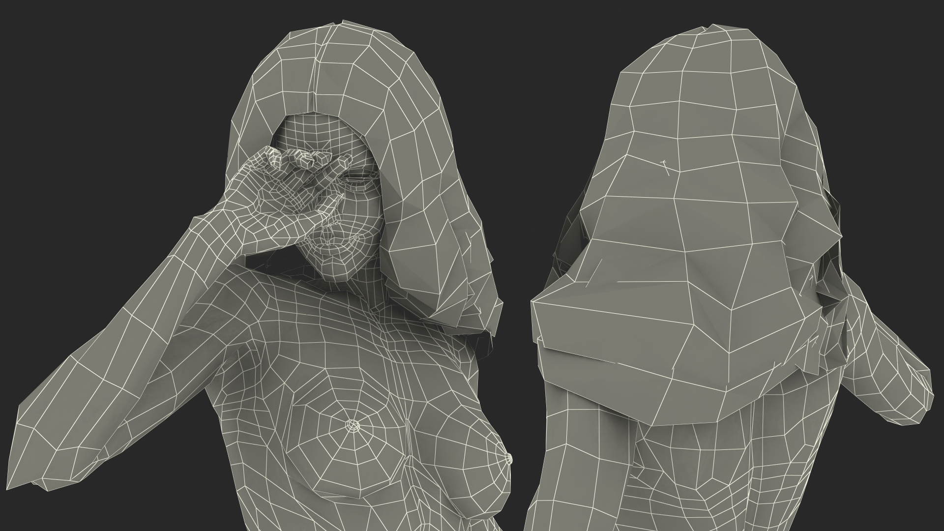 Nude Woman Standing Pose 3D model