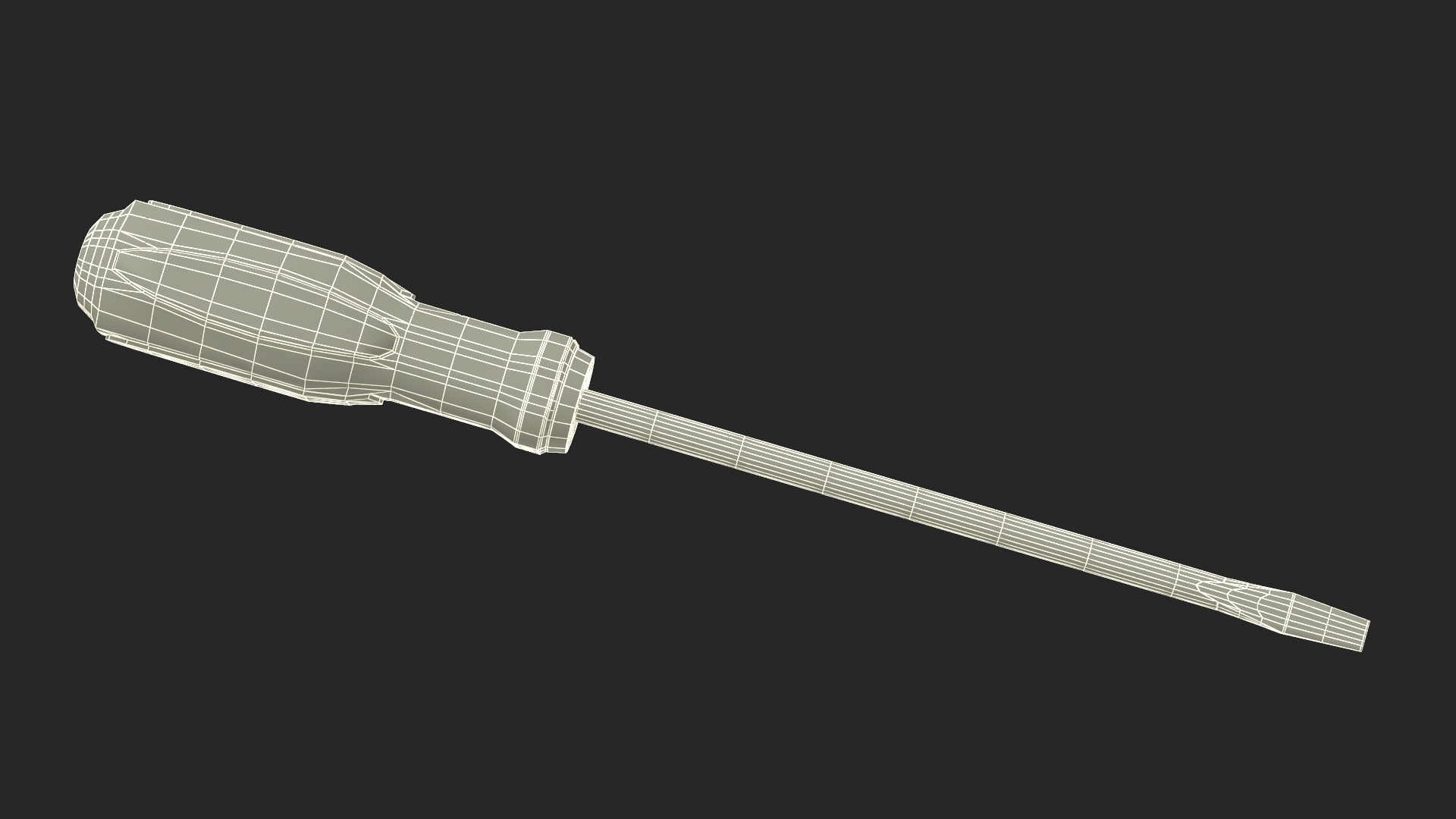 3D model Flat Head Screwdriver 8mm