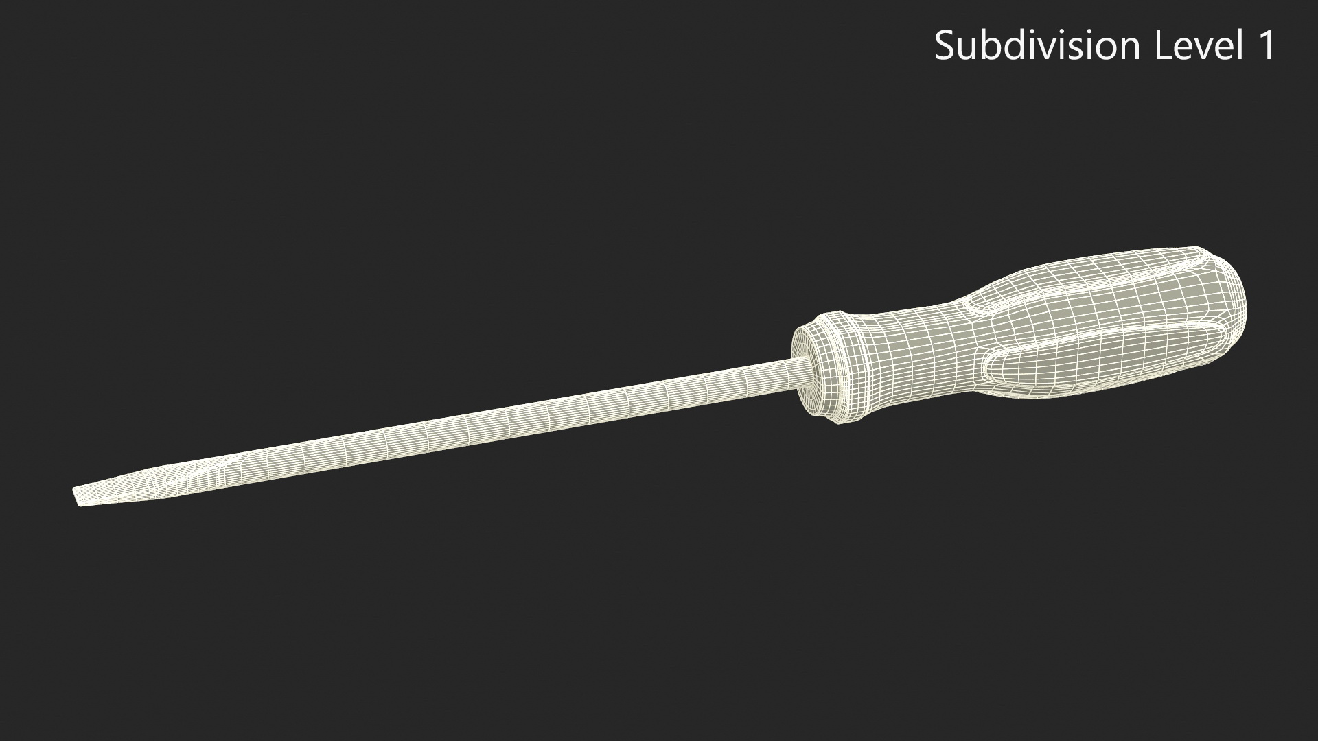 3D model Flat Head Screwdriver 8mm