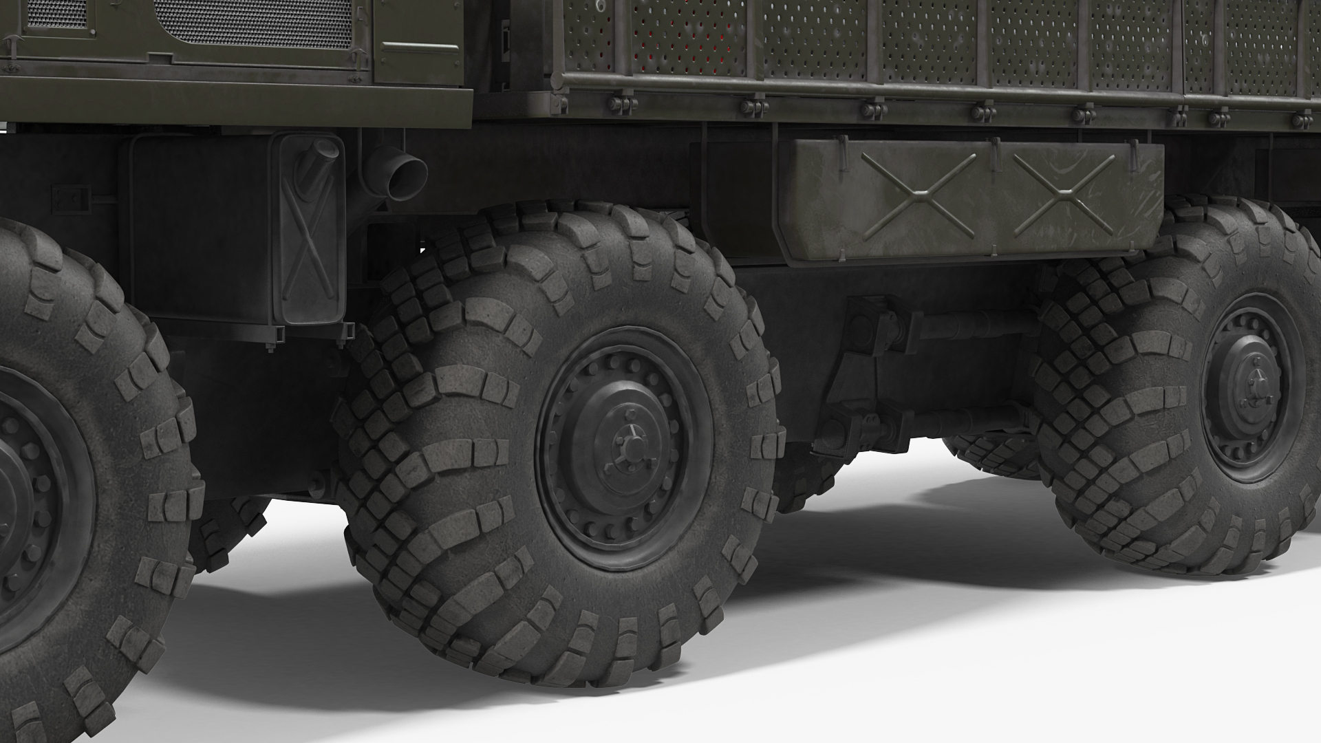 3D TZM 9T234 2 Transloader with Crane and Rockets Rigged model