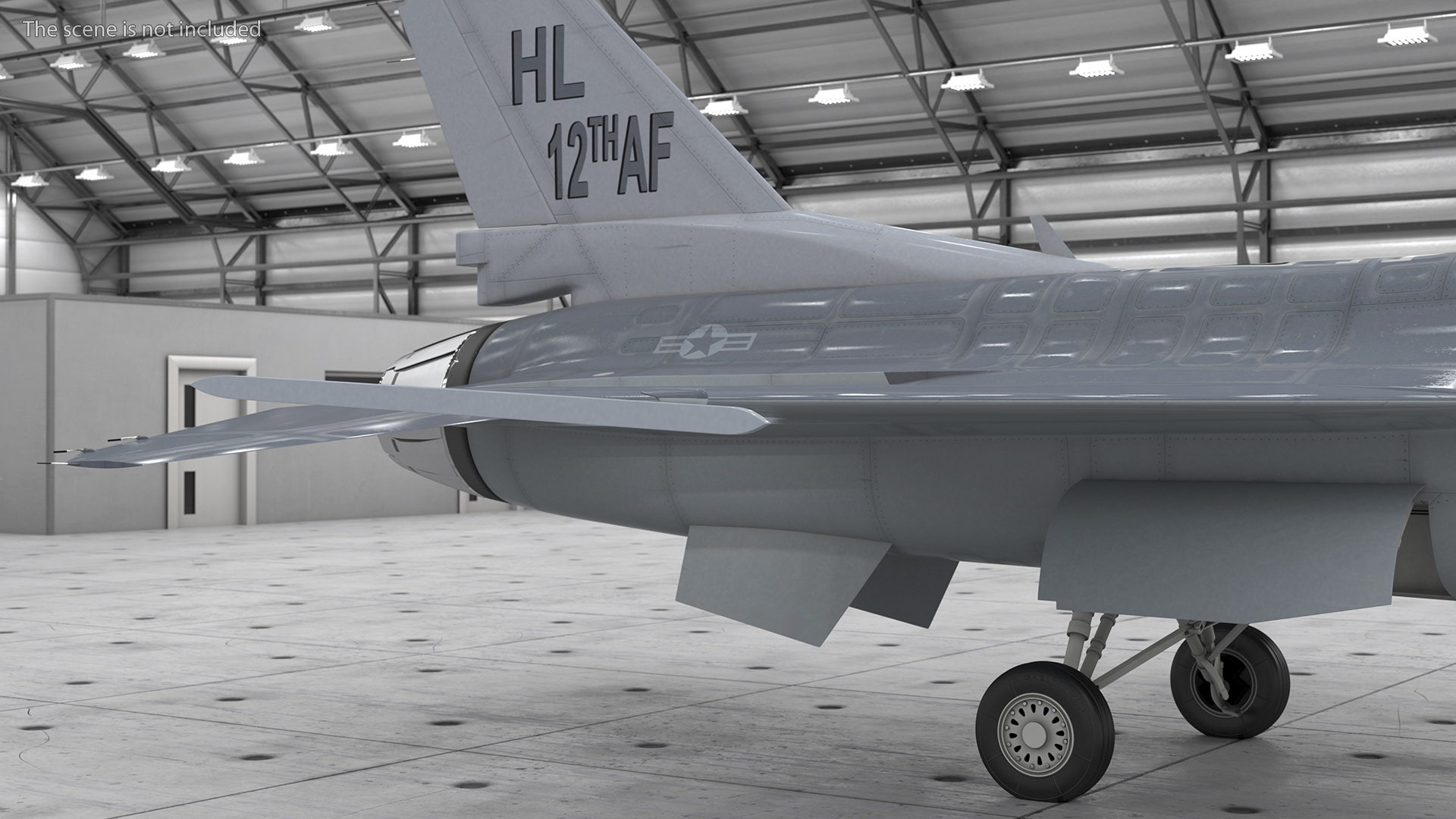 3D model Fighter F 16 Fighting Falcon US Air Force With a Pilot Rigged for Cinema 4D