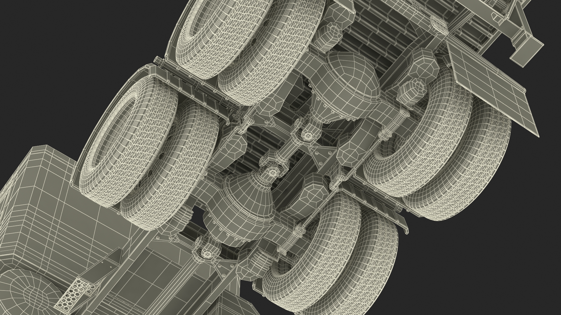 Kenworth W900 Truck and Flatbed Trailer 3D model