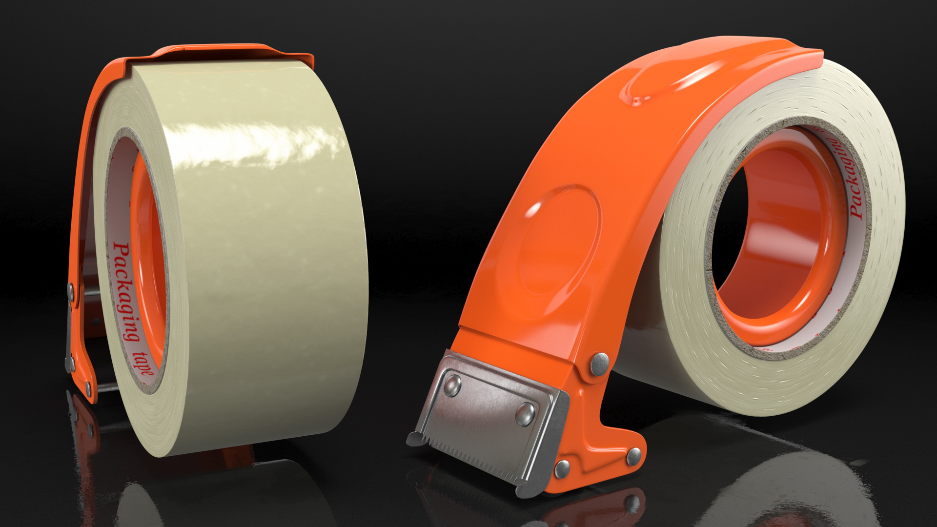 3D Packing Tape Cutter Yellow