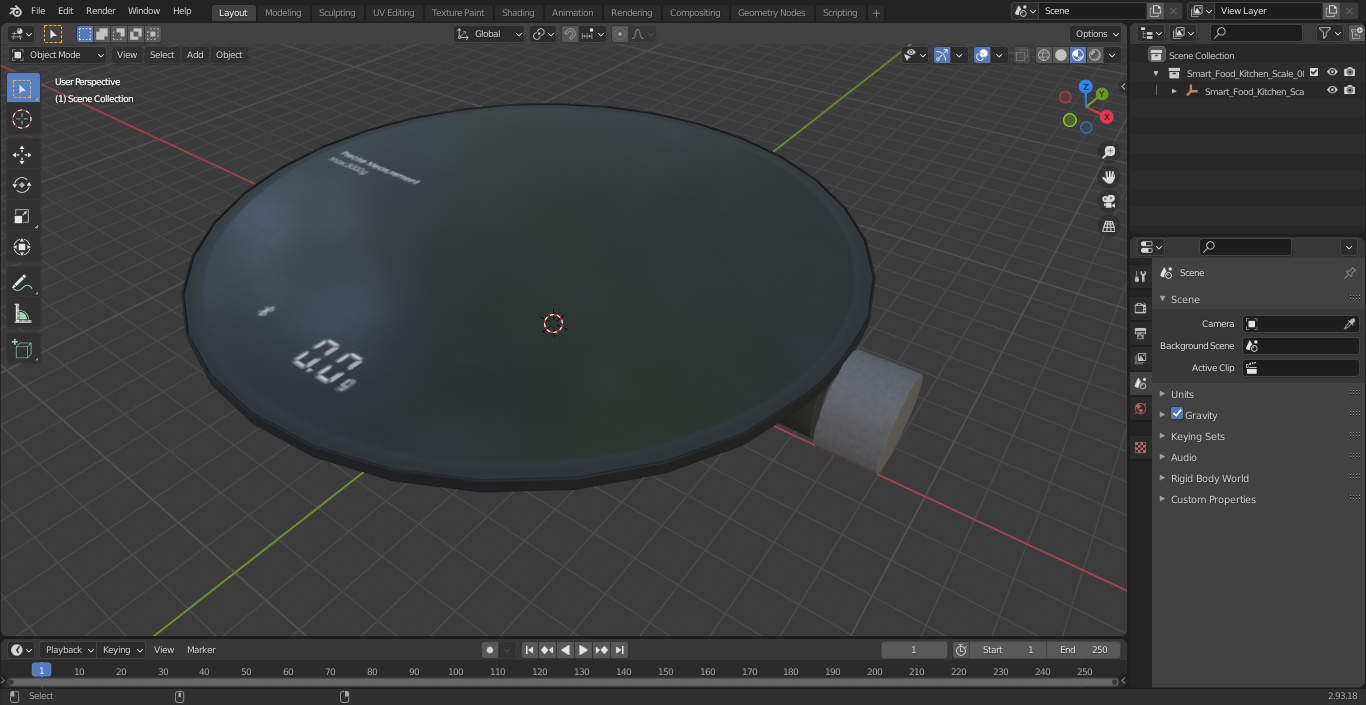 Smart Food Kitchen Scale 3D model