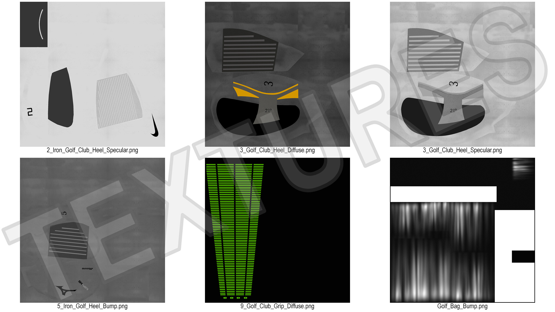 Golf Club Set with Bag 3D