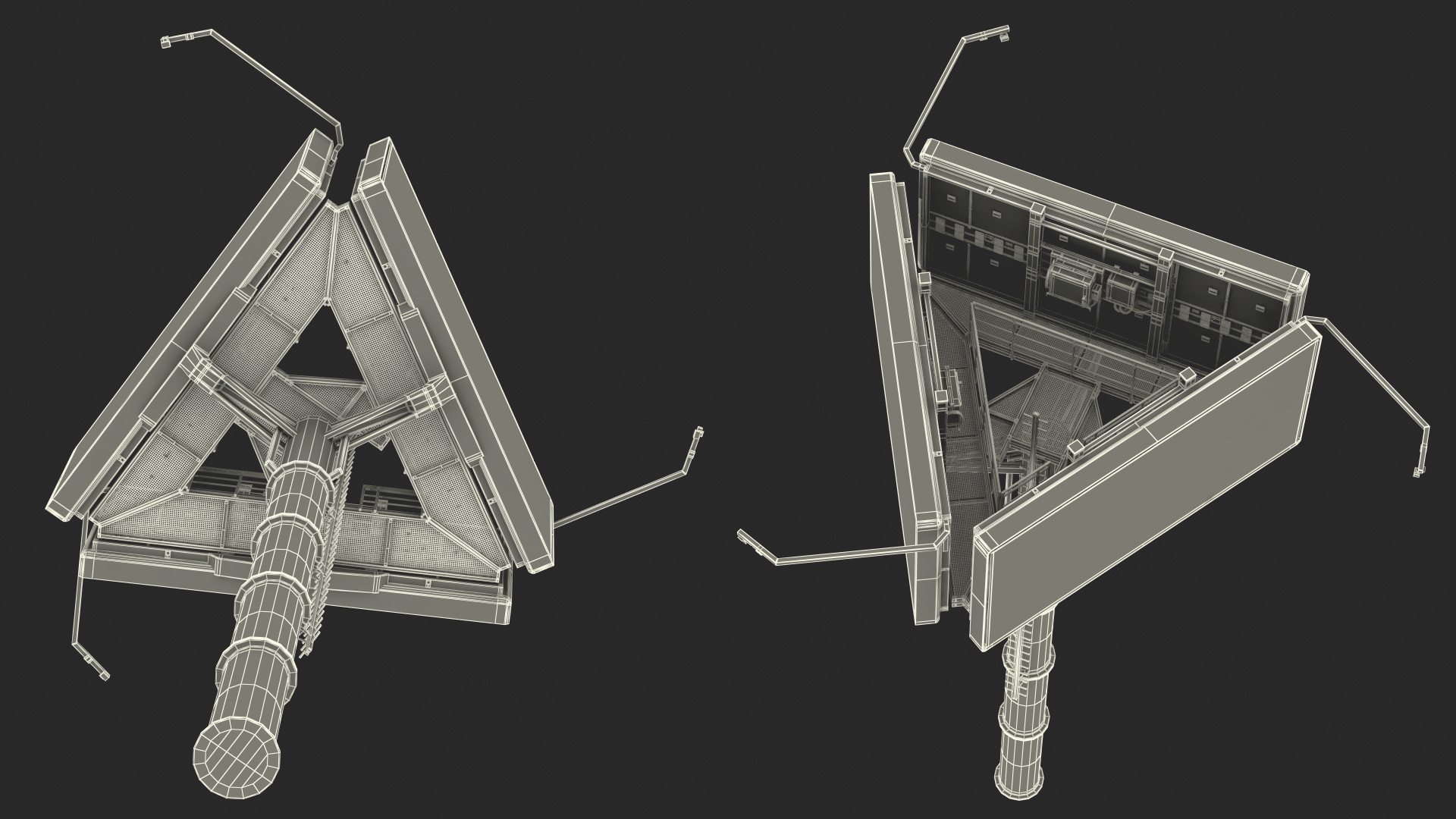 3D Three-Sided Digital Billboard 6x3 model