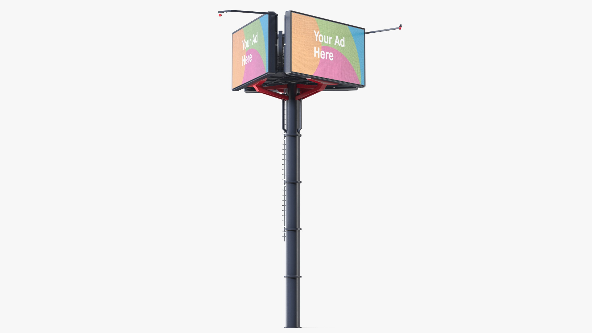 3D Three-Sided Digital Billboard 6x3 model