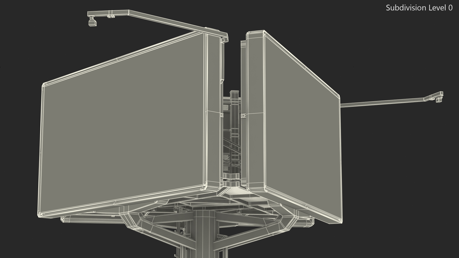 3D Three-Sided Digital Billboard 6x3 model
