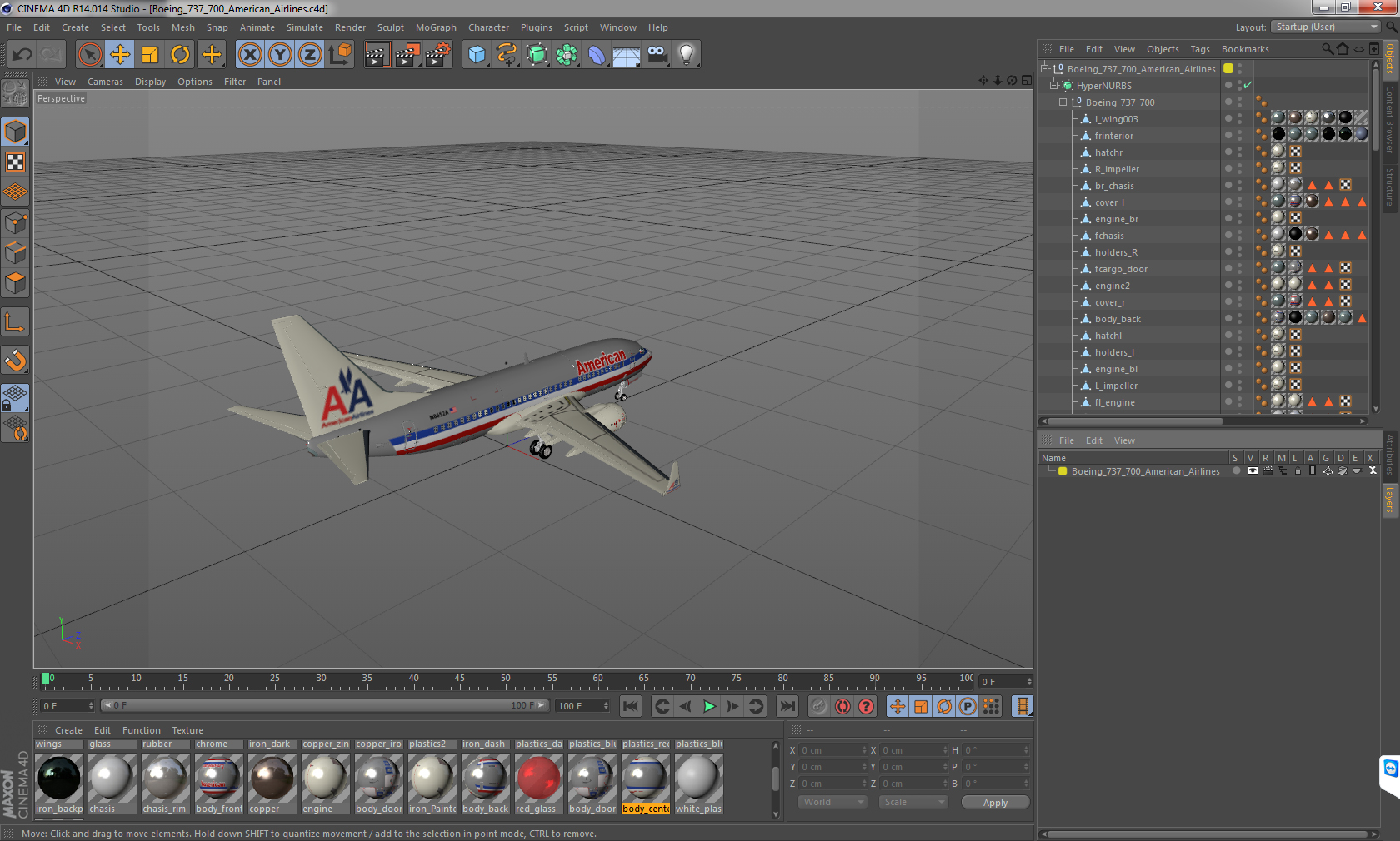 Boeing 737 700 American Airlines 3D