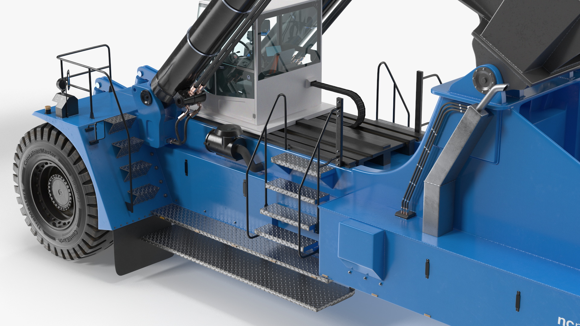 Mobile Reachstacker Nielsen NCN 180TH Lifting Concrete Pipe 3D model