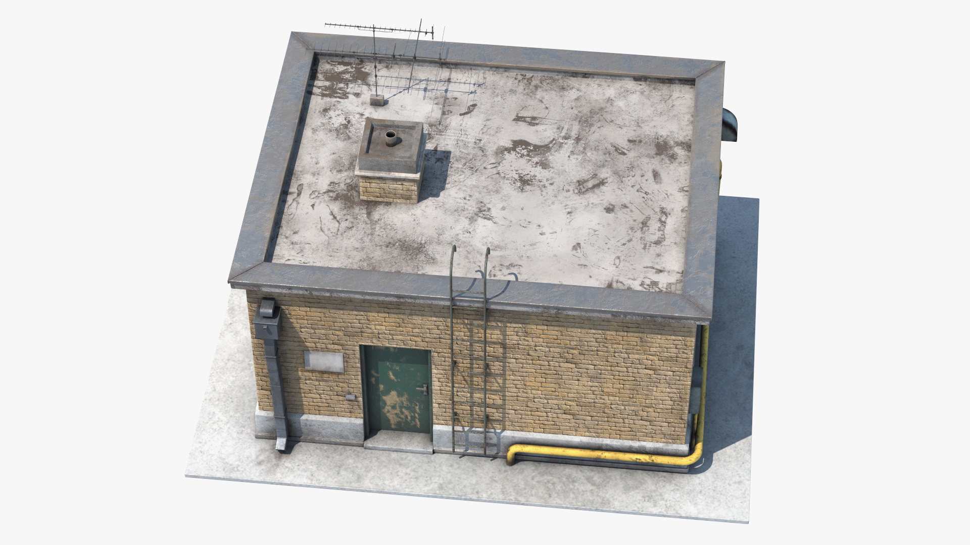 3D model Roof Entrance Dilapidated