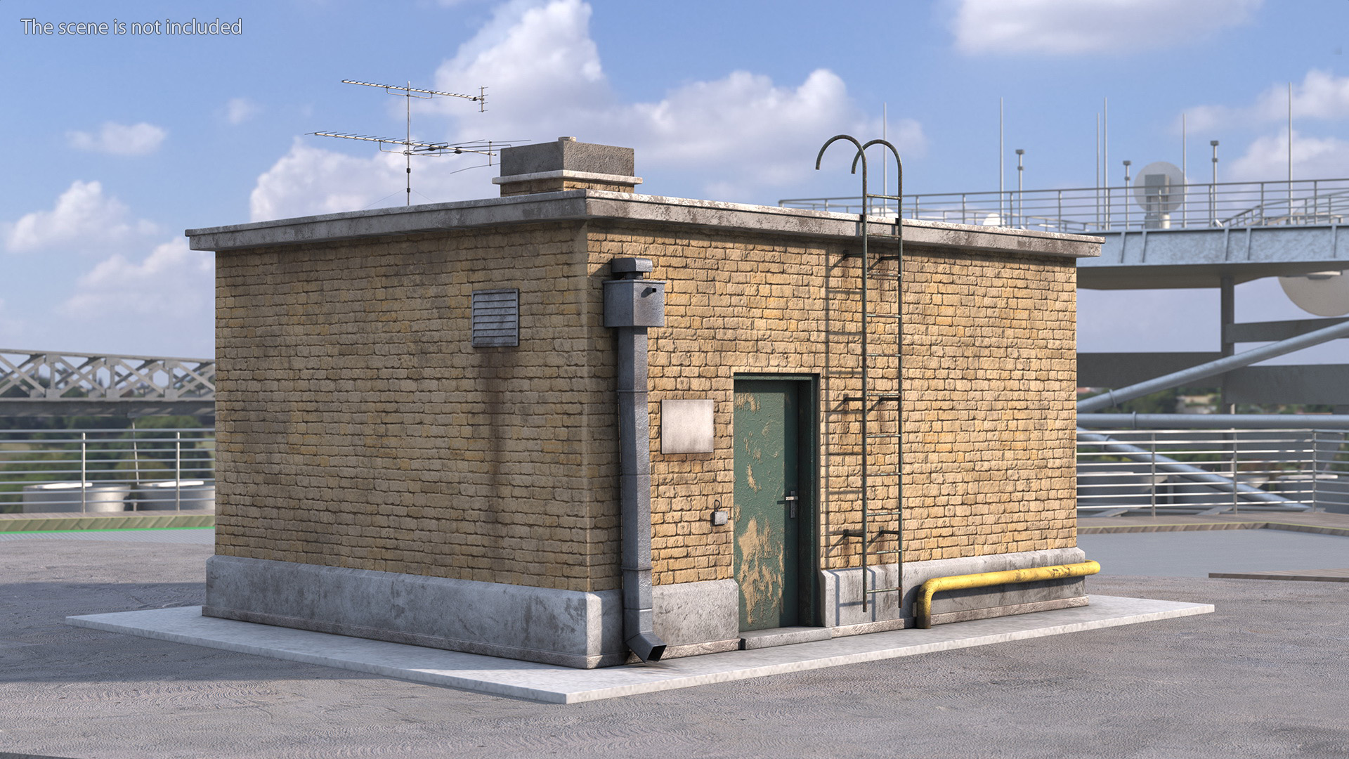 3D model Roof Entrance Dilapidated