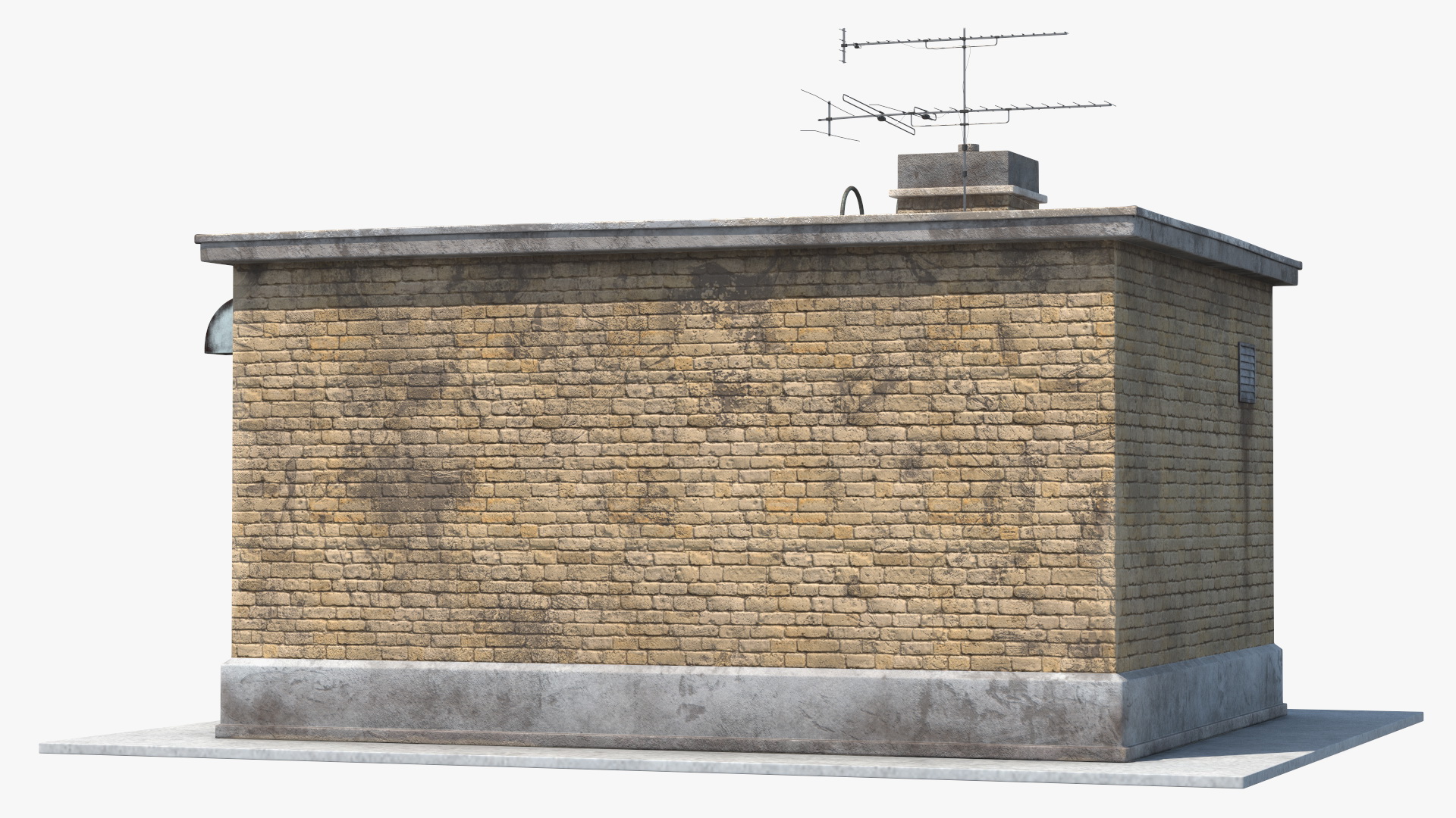 3D model Roof Entrance Dilapidated