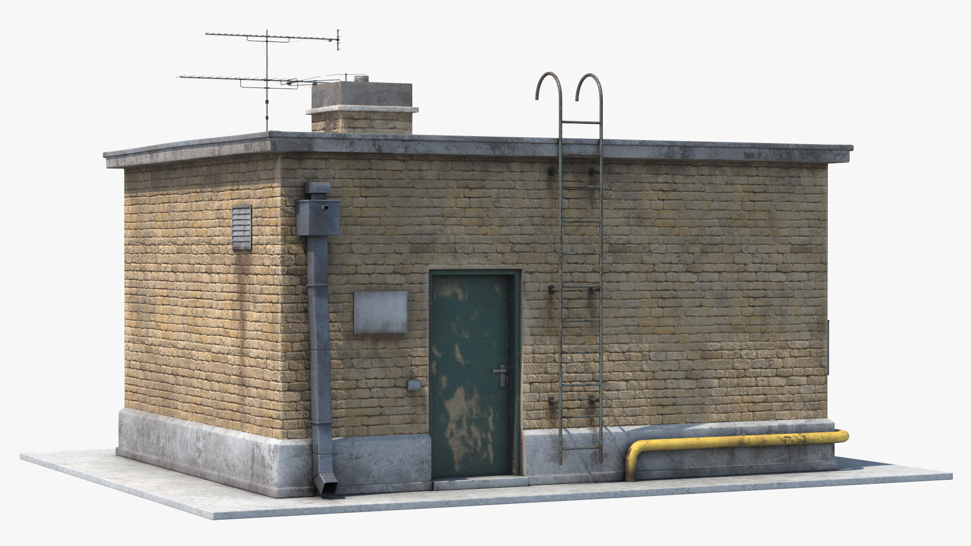 3D model Roof Entrance Dilapidated