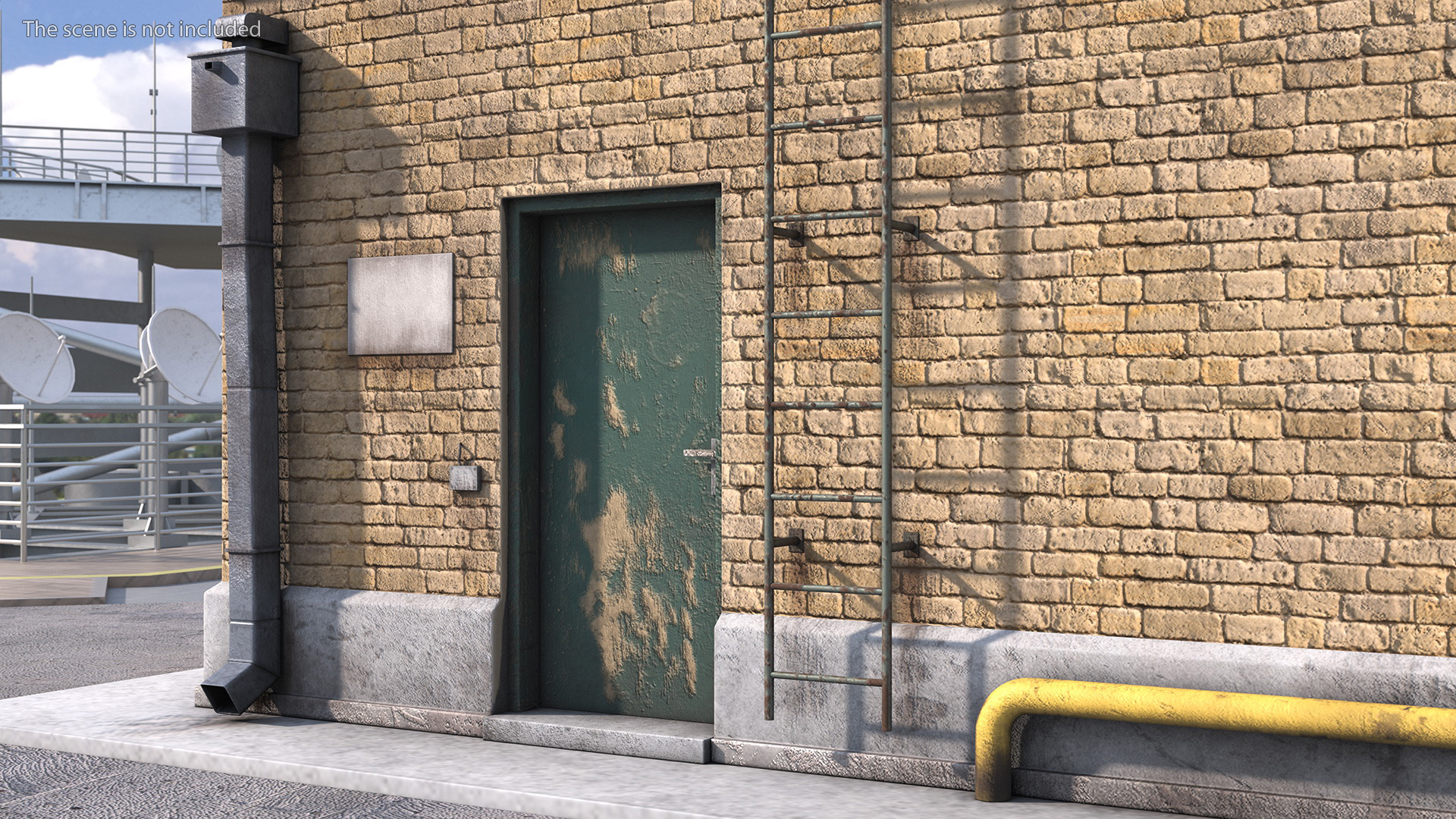 3D model Roof Entrance Dilapidated