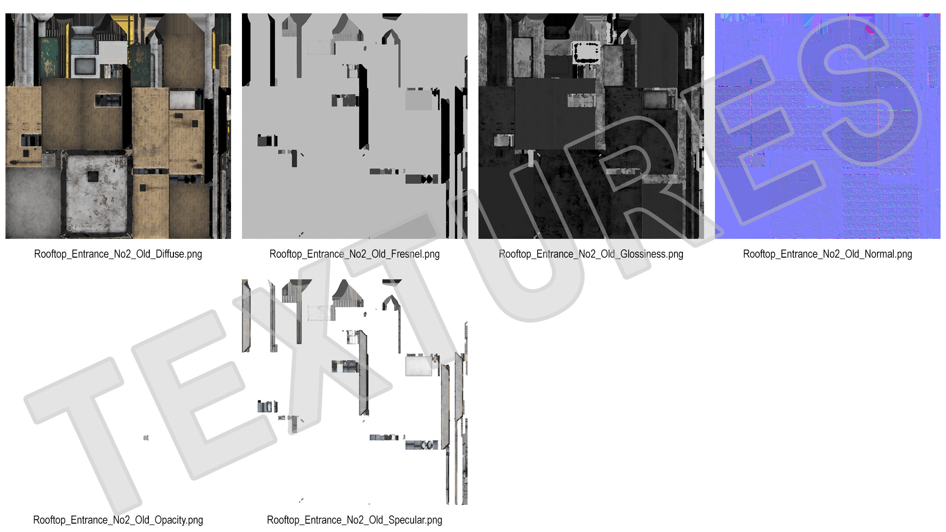 3D model Roof Entrance Dilapidated