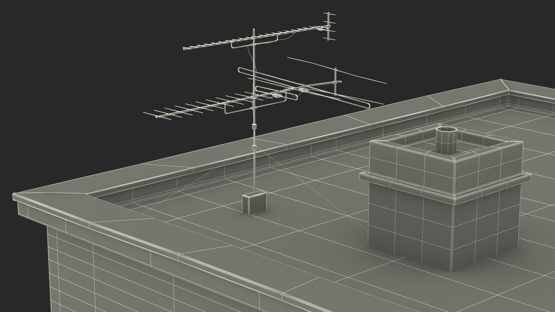 3D model Roof Entrance Dilapidated