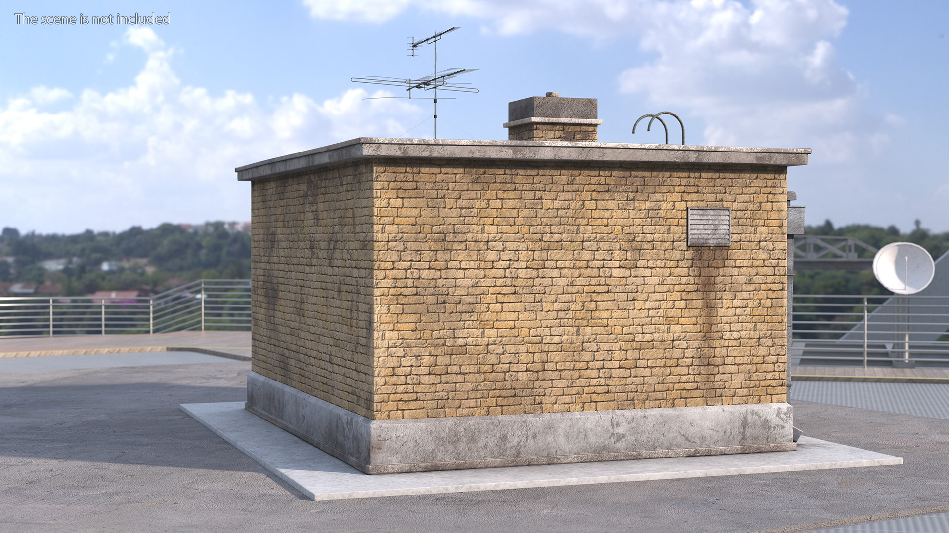3D model Roof Entrance Dilapidated