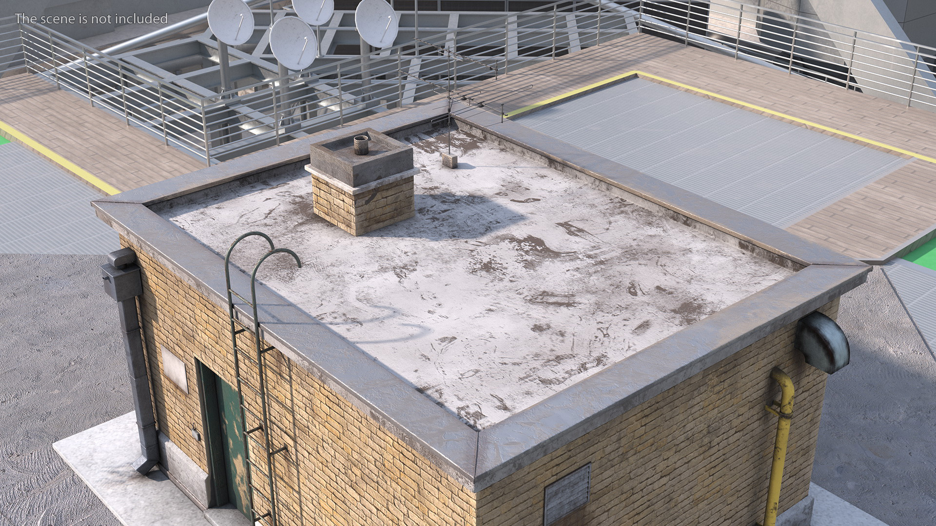 3D model Roof Entrance Dilapidated