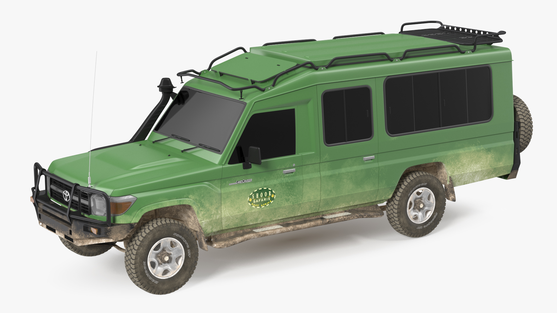 3D Toyota Land Cruiser Safari Green Exterior Only