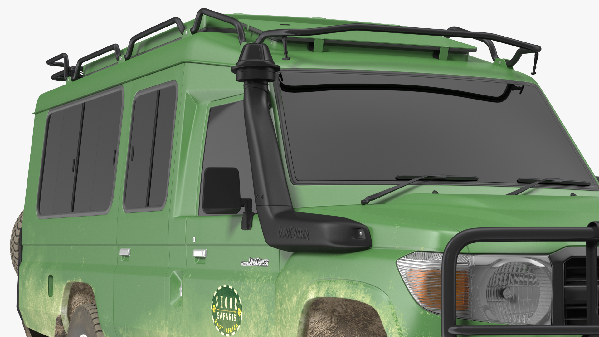3D Toyota Land Cruiser Safari Green Exterior Only