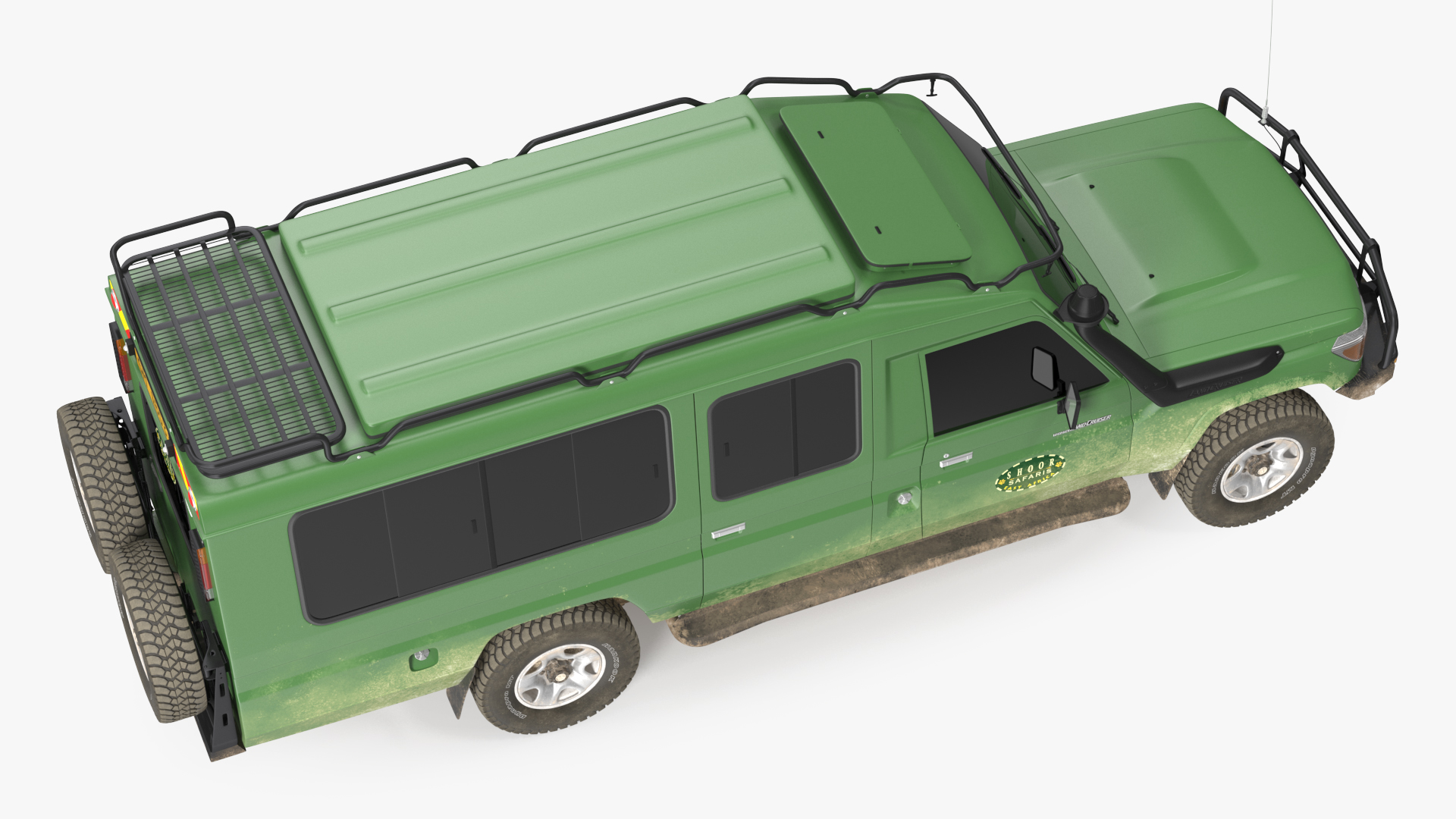 3D Toyota Land Cruiser Safari Green Exterior Only